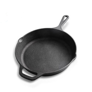 <b>Cast</b> Iron Frying <b>Pan</b> Round Thick Bottomed Durable For Induction Cookers Fry <b>Pans</b> - Product Image 2