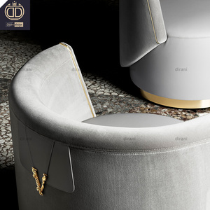 Fauteuil pivotant moderne en velours, mobilier de luxe Design moderne, idéal pour un salon - Product Image 3