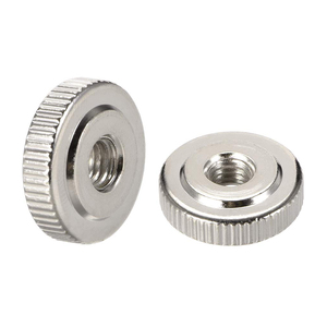 Écrous moletés à profil bas en acier inoxydable 304, acier au carbone zingué, filetage femelle, type fin M3 M4 M5 M6, nickelés - Product Image 2