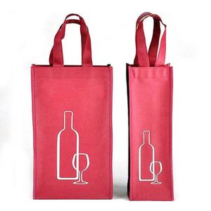 Bolsa de Vino Promocional con Logotipo Personalizado, Bolsa de Vino Reutilizable de Tela No Tejida para 2/4/6 Botellas, con Asa - Product Image 3