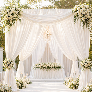 Tessuto Elasticizzato in Seta di Latte per Tende a Rullo, Drappeggio in Spandex Bianco, Rosso, Rosa, Bordeaux, Nero, Blu per Decorazioni di Matrimoni ed Eventi - Product Image 4