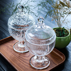 Candy Jar Retro Personalizado Atacado Casamento Vidro Comida Em Relevo Armazenamento Jar Recipiente De Vidros De Cozinha - Product Image 5
