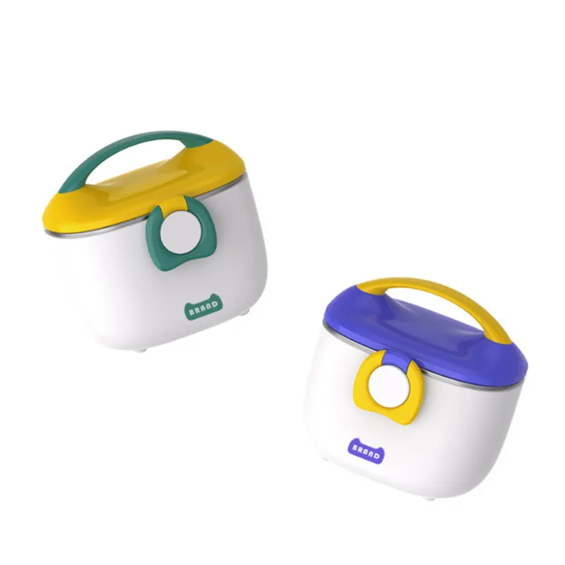 Dispensador portátil de alimentos para bebés, contenedor de leche en polvo con cuchara, venta al por mayor