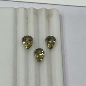 Diasporas naturelles pierres précieuses poire coupe calibrée lâche trois pièces ensemble couleur naturelle changeante diaspore turque - Product Image 4