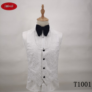 Morili Haute Qualité O Cou Revers Slim Fit Groom Tuxedos <span class=keywords><strong>Rouge</strong></span> <span class=keywords><strong>Blanc</strong></span> Dernier Manteau Hommes Costumes MMSB58 - Product Image 4