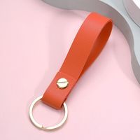 Porte-clés en cuir unisexe moderne et simple, pendentif pour clés de voiture, porte-clés créatif DIY pour couple avec sangle en cuir