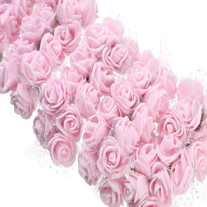 ดอกไม้ประดิษฐ์ ขนาด 2.5 ซม. ทำจากโฟม PE รูปดอกกุหลาบ พร้อมผ้าทูลล์ 144 ชิ้น/ถุง - Product Image 5