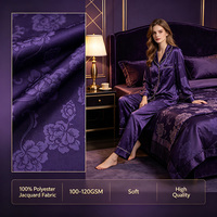 Tissu Jacquard 100% Polyester de Qualité Supérieure, Doux, Respirant et Infroissable pour Pyjamas, Vêtements de Nuit et Tenues de Nuit pour Femmes et Hommes