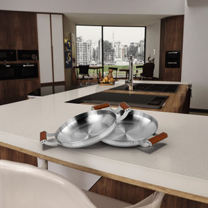 Sartenes de <span class=keywords><strong>Paella</strong></span> de acero inoxidable de alta calidad con doble ASA, diseño moderno, utensilios de cocina Premium, fábrica directa, amigables con los mariscos - Product Image 1