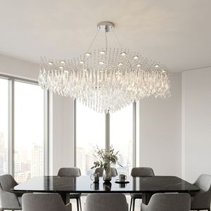 Lustres en cristal de luxe à LED en forme de branche pour salon, design moderne personnalisé pour hôtel, grand centre commercial, salle de banquet - Product Image 1