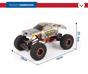 SJY-1072 2.4G không thấm nước điện 1:10 quy mô 4WD RC rock blimbing xe bánh xích xe tải kép phía trước và phía sau chức năng lái - Product Image 3