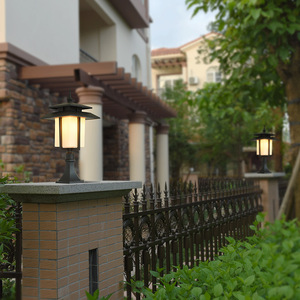 Thiết Kế Đơn Giản Ngoài Trời IP65 Không Thấm Nước Năng Lượng Mặt Trời Powered Vườn Bài Đèn LED Trụ Cột Ánh Sáng Sân Bollard Ánh Sáng Năng Lượng Mặt Trời Cổng Ánh Sáng - Product Image 6