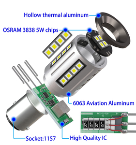 หลอดไฟ LED อัตโนมัติสำหรับรถยนต์รถยนต์ระบบ CANbus Py21w Bay15d Ba15d <span class=keywords><strong>P21w</strong></span> 7440 7443 1156 1157สินค้า OEM - Product Image 2