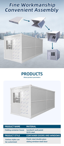 접이식 조립식 미니 휴대용 집에서 이동할 준비 배송 방수 조립식 접이식 컨테이너 모바일 홈 판매 - Product Image 6