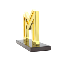 Trophée en métal de haute qualité conception d'usine entreprise célébration prix trophée commémoratif entreprise trophée personnalisé