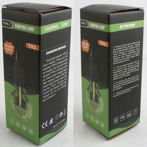 Lámpara de Camping COB Portátil 2024, Venta al Por Mayor de Fábrica, 200lm, Luz Cálida, Carga Tipo-C, con Gancho - Product Image 2