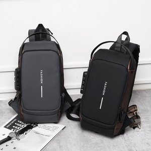 Nouvelle Sacoche Poitrine Grande Capacité Tendance avec Verrouillage par Mot de Passe Antivol, Interface USB Durable, Pliable, Porté Épaule Unique - Product Image 5
