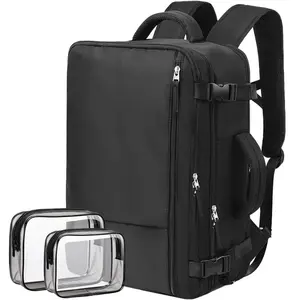 Mochila de viaje informal extra grande de 40L, bolsas impermeables para exteriores, bolsa de mano para ordenador portátil de 17 pulgadas