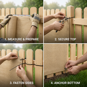 Rouleau de clôture occultante en maille HDPE tricotée robuste, résistant aux UV, pour jardin et couverture de grillage extérieur - Product Image 5