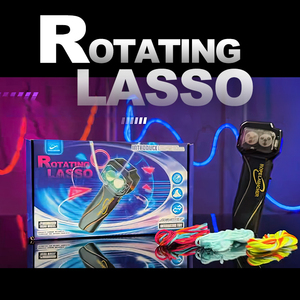 猫和狗的户外运动玩具 LED 发光塑料绳发射器 旋转套索发射器带霓虹蓝绳 - Product Image 5