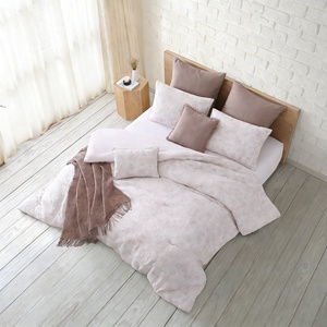 Ensemble de literie 8 pièces style Ferme Moderne, beige, texture gaufrée, tissu doux lavé, pour chambre principale et chambre <span class=keywords><strong>d</strong></span>'amis - Product Image 2