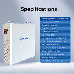 แบตเตอรี่สำหรับระบบพลังงานแสงอาทิตย์ ระบบกักเก็บพลังงานภายในบ้าน XC16P-LP628 ความจุสูง 32000Wh ช่วยให้พลังงานใช้งานได้ยาวนาน - Product Image 3
