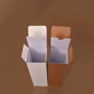 Boîte pliante en papier écologique à deux extrémités pliées pour emballage de produits cosmétiques, bougies et parfums en tube unique - Product Image 5