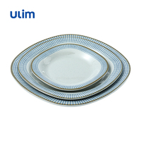 Assiette de présentation décorative en mélamine perlée pour fêtes et mariages