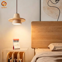 Luminaires suspendus uniques en pierre de travertin jaune d'inspiration nordique Bauhaus, luminaires suspendus modernes pour restaurant, lampe de chevet