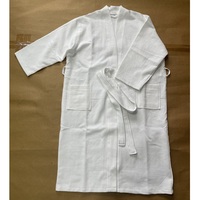 Peignoir en coton gaufré Peignoir Spa pas cher Hommes Femmes Robe avec logo