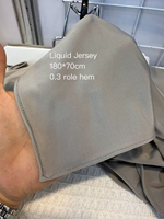 Foulard en jersey liquide personnalisé de qualité supérieure, rafraîchissant, léger, doux, brillant, extensible, opaque, pour Ramadan et l'Aïd, Hijab