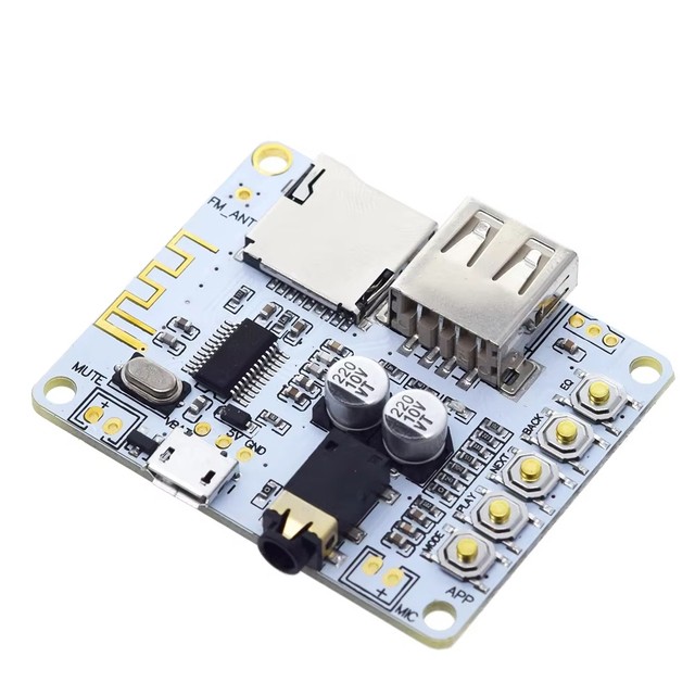 Audio Receiver Board with USB TF Card Slot Decoding Playback Preamp Output A7-004 5V 2.1 Wireless Stereo Music Module