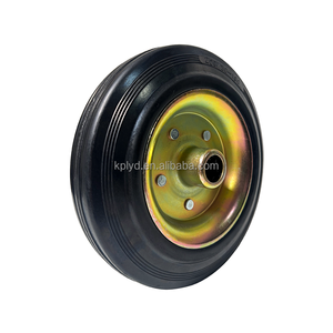 Fabrikdirektverkauf verzinkte 8 Zoll Massivkautschukrad-Seitenhalterung industrielle Rollen Trolley-Roller - Product Image 5
