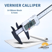 Calibre numérique électronique Insider 6 pouces (150 mm) en acier inoxydable / fibre de carbone