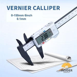 Calibrador <span class=keywords><strong>Digital</strong></span> Insider de 6 Pulgadas (150 mm), Calibrador <span class=keywords><strong>Vernier</strong></span> <span class=keywords><strong>Digital</strong></span> Electrónico de Acero Inoxidable, Calibrador de Metal/Fibra de Carbono - Product Image 6