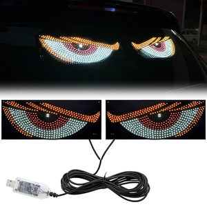 Panneau d'affichage LED à matrice d'yeux <span class=keywords><strong>de</strong></span> démon animés USB pour voiture Audi, camion, tout-terrain, SUV, pare-brise, yeux <span class=keywords><strong>de</strong></span> démon, lumières <span class=keywords><strong>de</strong></span> remorque, lampes automobiles - Product Image 1