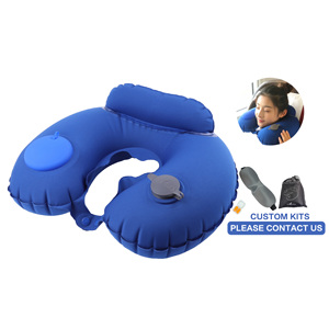 Cấu trúc tinh tế thân thiện với môi trường TPU đôi van <span class=keywords><strong>Inflatable</strong></span> cổ gối Gối không khí với đệm - Product Image 1
