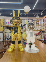 Décoration de chicha de haute qualité, sculpture de lumière nocturne astronaute, statue de narguilé astronaute, arts et artisanat, décoration de pièce, chicha