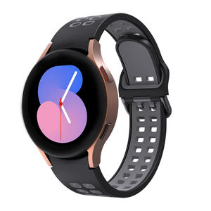 Correa de silicona para <span class=keywords><strong>Samsung</strong></span> <span class=keywords><strong>Galaxy</strong></span> <span class=keywords><strong>Watch5</strong></span>/Watch5Pro Luxury Two-Color 40/<span class=keywords><strong>44</strong></span>/45mm Tamaño Transpirable 20mm Acero inoxidable PC Goma - Product Image 5