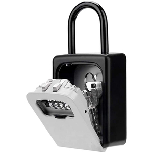 NEW 4 Digit Combination Password Safety Key Lock Box Storage Padlock Keybox Organizer Wall Mounted Home Safe Key lockbox