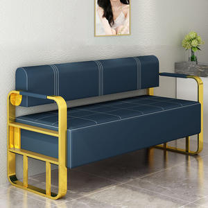 Divano e Poltrona d'<span class=keywords><strong>Attesa</strong></span> Dorati Moderni per Barbiere e Salone, Arredamento Commerciale di Alta Qualità per Ospedali e Palestre - Product Image 5