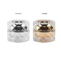 Flacon de lotion double couche 5g-7g, pack d'essai d'essence haut de gamme, boîte de crème pour les yeux en acrylique à coupe diamant, couvercle intérieur en plastique, cosmétiques