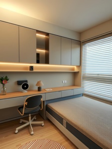 Cama Tatami Multifuncional de Nogal Personalizada con Gran Armario de Almacenamiento para Viviendas Tipo Townhouse, Espacio Multiusos para Dormitorio Familiar o de Invitados - Product Image 2