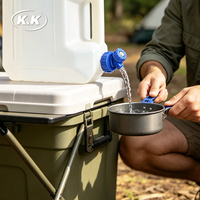 Conteneur d'eau Kawagebo Kamp (KK) OEM sans BPA en HDPE de 2,5 gallons, porte-bidon d'eau, distributeur d'eau pour le camping en plein air, pique-nique