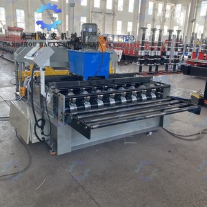 เครื่องผลิตกระเบื้องหลังคาเหล็กเคลือบสีกันลมพายุไต้ฝุ่นแบบอัตโนมัติเต็มรูปแบบ - Product Image 3