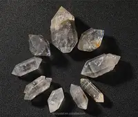PREZZO A BUON MERCATO a doppia terminato ruvida naturale Sparkly diamante di herkimer per la vendita