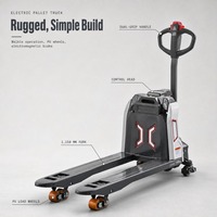 Chariot à palettes à batterie lithium-ion 1500 kg avec déplaceur latéral électrique pour déchargement de conteneurs, manutention en entrepôt, vente en gros