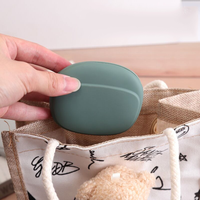 Mini étui de voyage pour écouteurs facile à transporter pochette de câble pour écouteurs en silicone