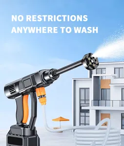 Wholesale Cheapest Price Mini Wireless 12V 24 V 48V Volt Cordless Portable Wash Gun High Pressure Car Washer