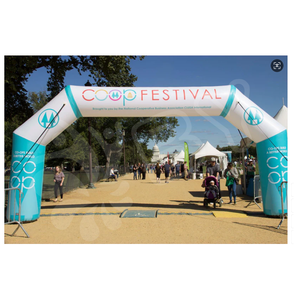 <span class=keywords><strong>Portique</strong></span> publicitaire d'entrée de début de porte de course gonflable avec logo personnalisé pour événements sportifs, accessoire avec souffleur d'air inclus - Product Image 6